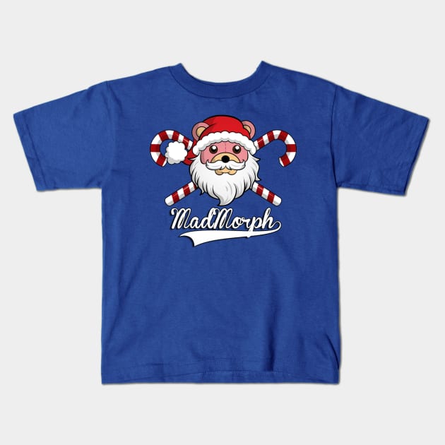 Christmas Bear Kids T-Shirt by MadMorph